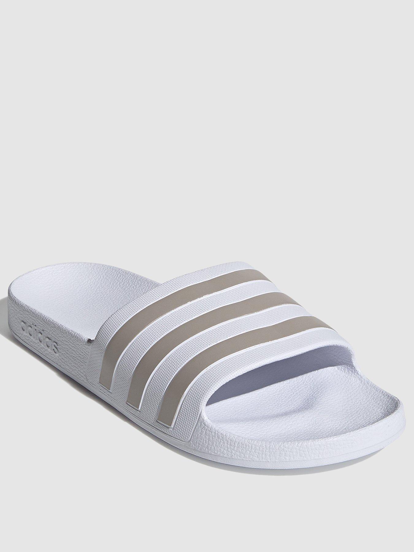 undefined adidas Adilette Aqua Sliders - White/Grey