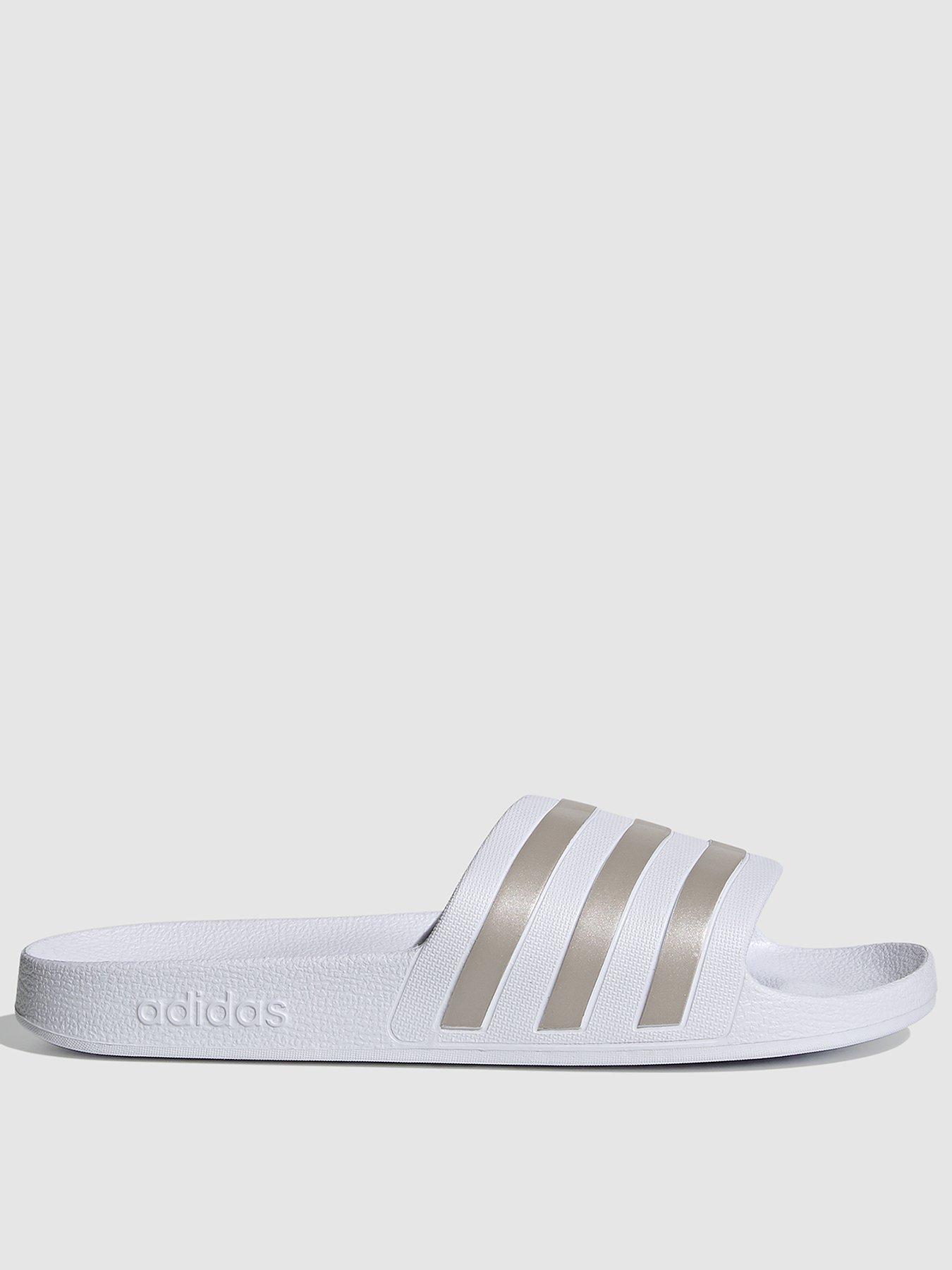 Adilette slides deals white