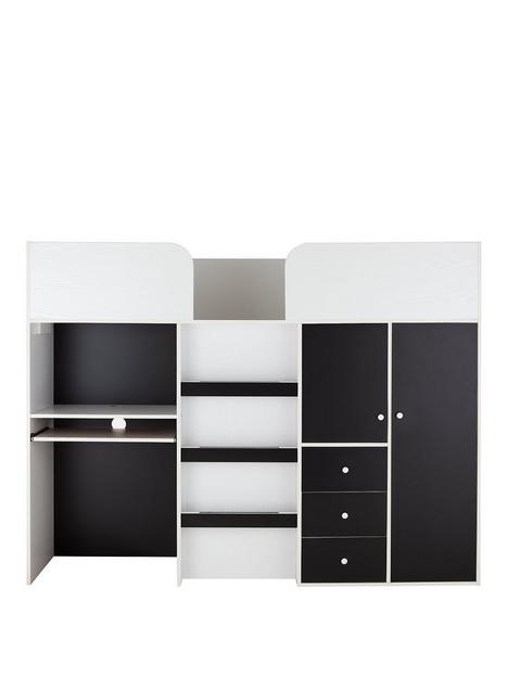 miami-fresh-mid-sleeper-with-3-drawers-2-cupboards-amp-pull-out-desk-and-mattress-options--nbspblack