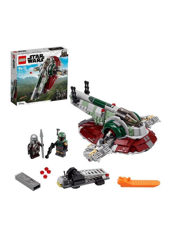 front image of lego-star-wars-star-wars-boba-fett-starship-set-75312