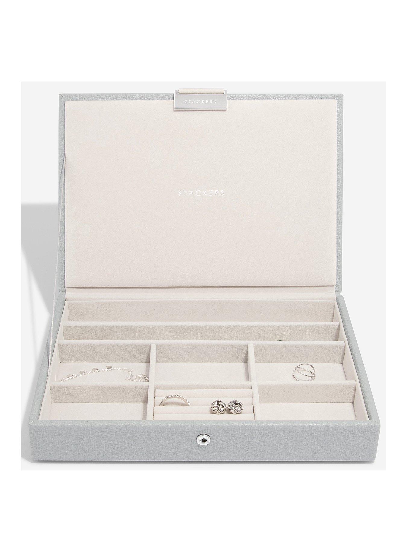 Jewellery & watches Stackers Pebble Grey Medium Classic Jewellery Box with Lid