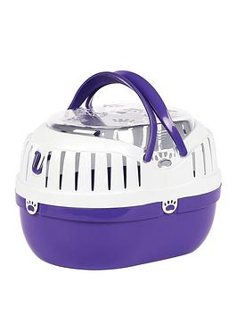 Product photograph of Happy Pet Small Animal Carrier Purple from very.co.uk