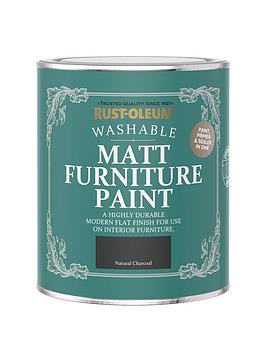 Product photograph of Rust-oleum Matt Finish 750 Ml Furniture Paint Ndash Natural Charcoal from very.co.uk