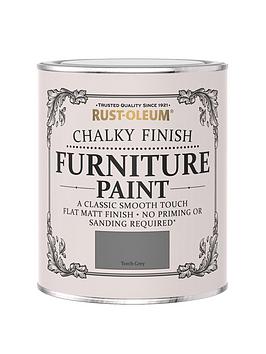 Product photograph of Rust-oleum Chalky Finish 750 Ml Furniture Paint Ndash Torch Grey from very.co.uk
