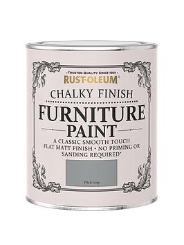 Product photograph of Rust-oleum Chalky Finish 750 Ml Furniture Paint Ndash Pitch Grey from very.co.uk