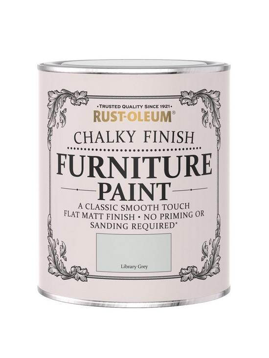 front image of rust-oleum-chalky-furniture-paint-library-grey-750ml