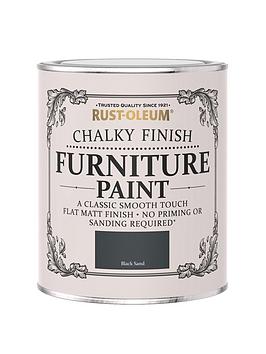 Product photograph of Rust-oleum Chalky Furniture Paint Black Sand 750ml from very.co.uk