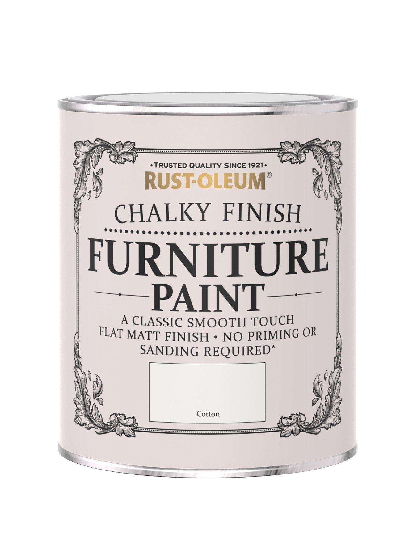 Product photograph of Rust-oleum Chalky Furniture Paint Cotton 750ml from very.co.uk