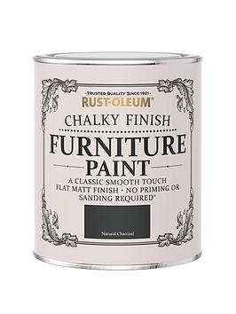 Product photograph of Rust-oleum Chalky Furniture Paint Natural Charcoal 750ml from very.co.uk