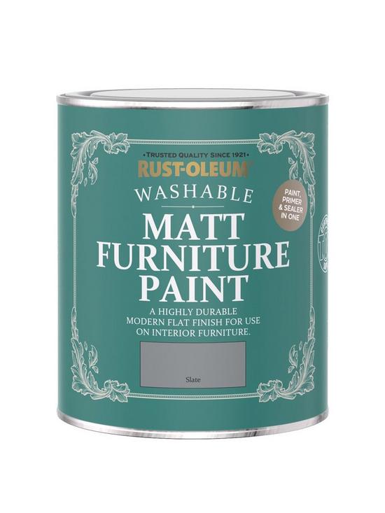 front image of rust-oleum-matt-furniture-paint-slate-750ml