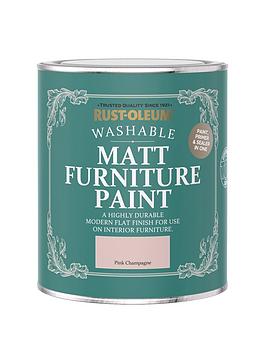 Product photograph of Rust-oleum Matt Finish 750 Ml Furniture Paint Ndash Pink Champagne from very.co.uk