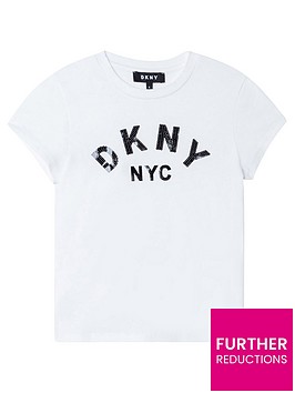 dkny-girls-print-logo-t-shirt-white