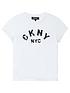 dkny-girls-print-logo-t-shirt-whitefront