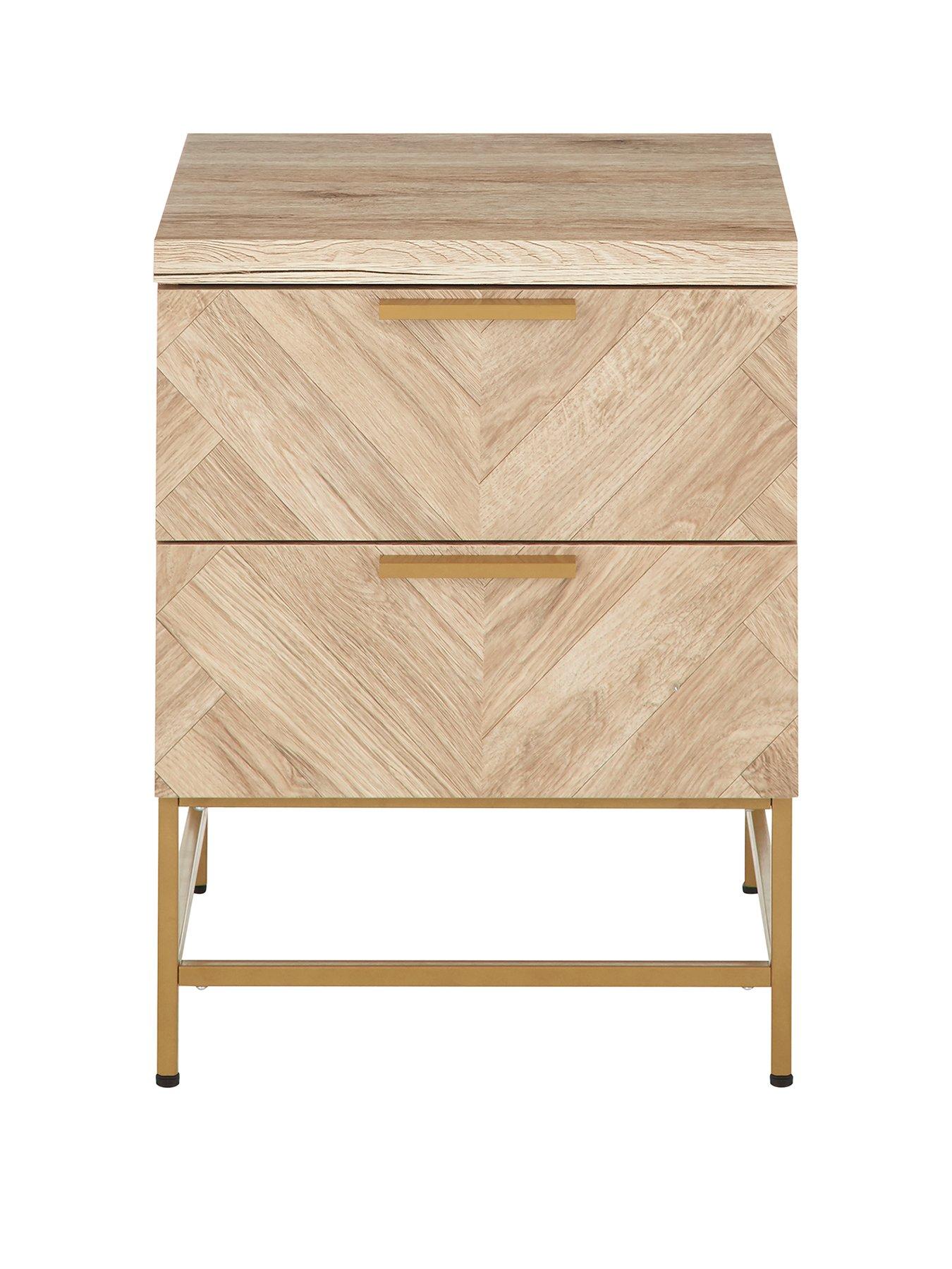 Product photograph of Michelle Keegan Home Serene 2 Drawer Bedside Chest from very.co.uk