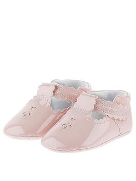 monsoon-baby-girls-patent-cutwork-bootie-pink