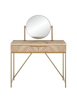 Product photograph of Michelle Keegan Home Serene Dressing Table With Mirror from very.co.uk