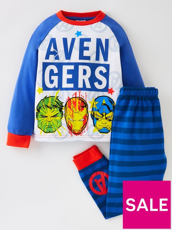 front image of marvel-boysnbspavengers-raglan-pyjamas-multi