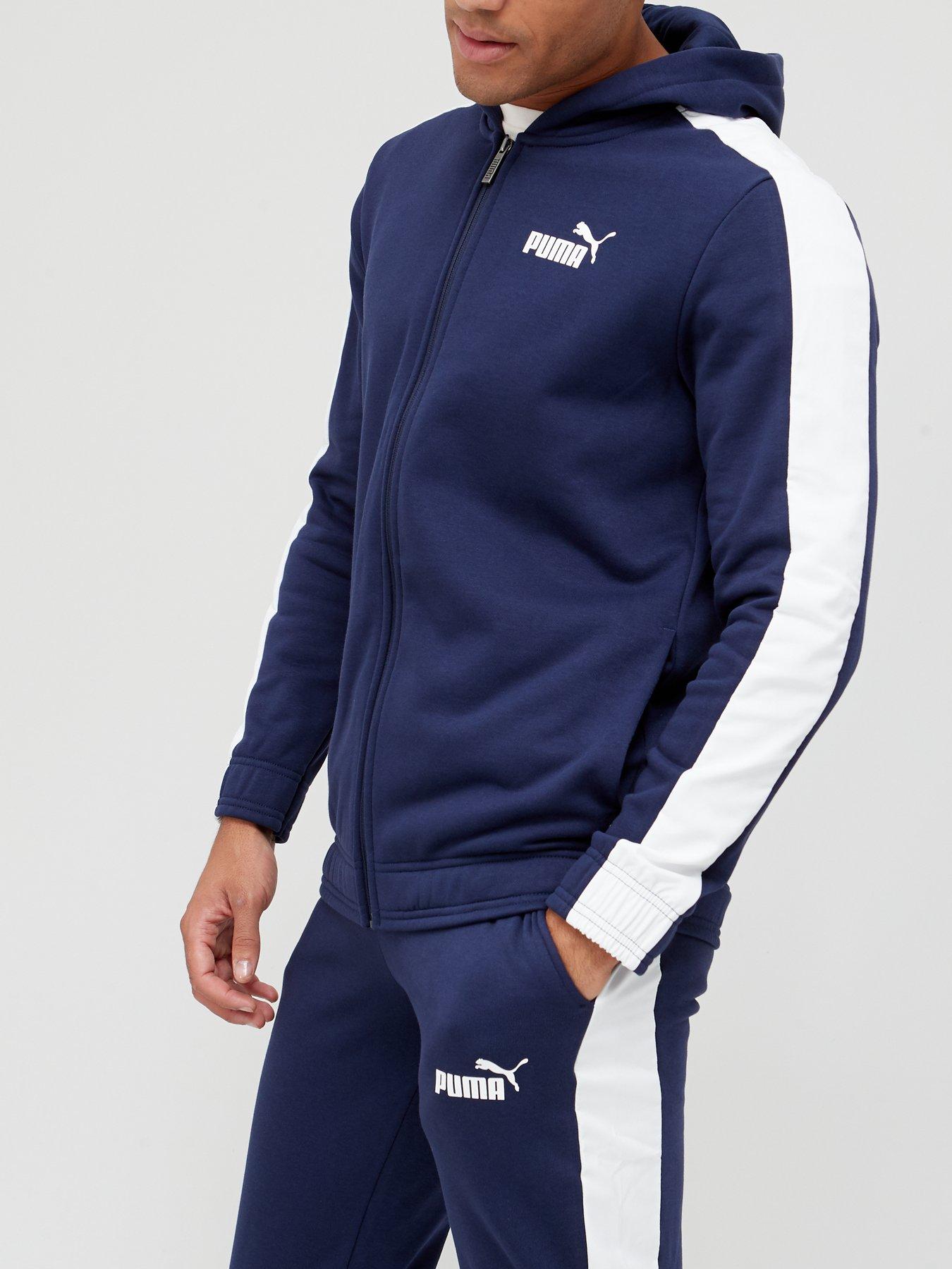Puma Hooded Sweat Suit - Navy | Very.co.uk