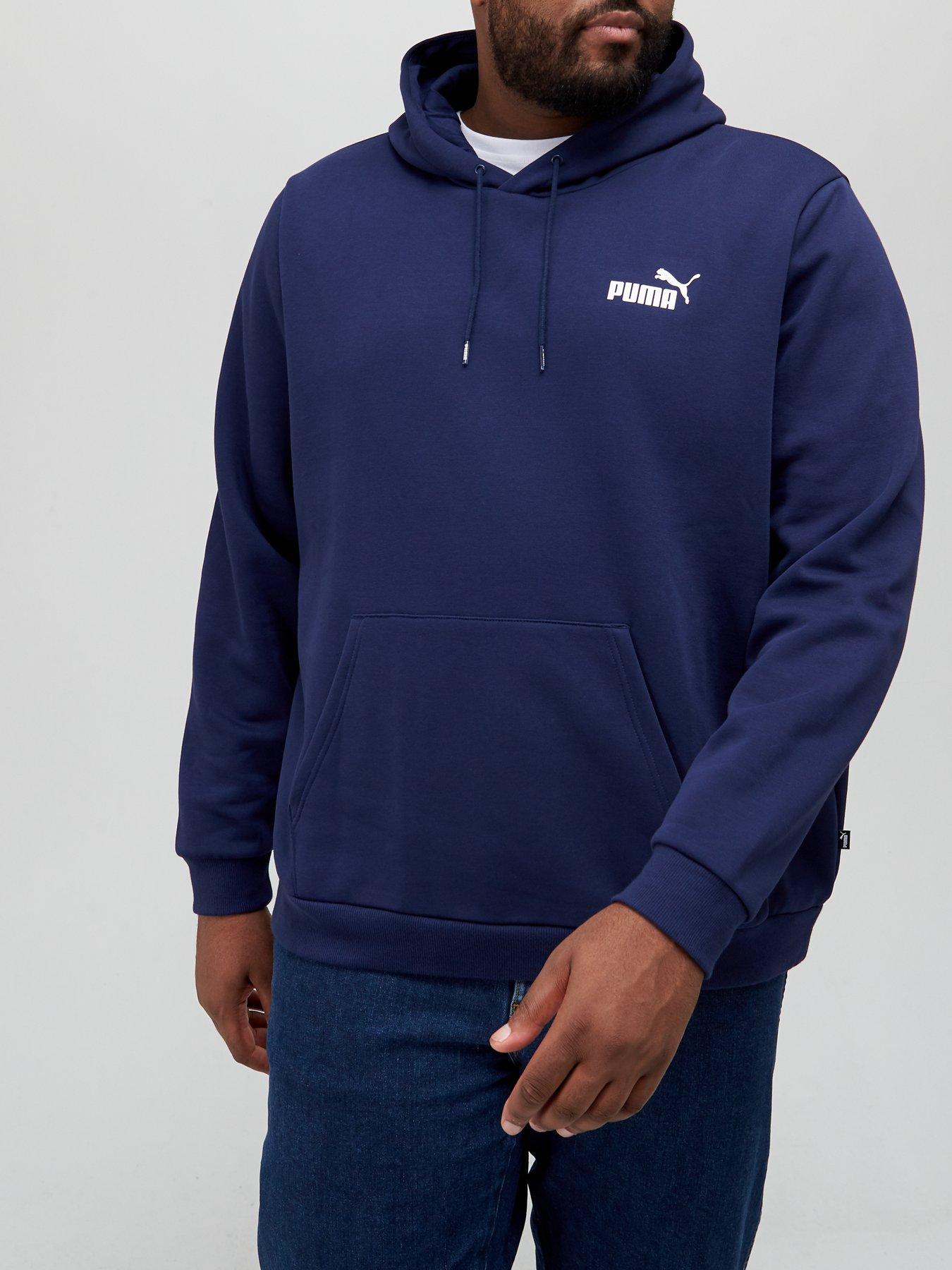 Puma Plus Size Essential Small Logo Hoodie Navy Very