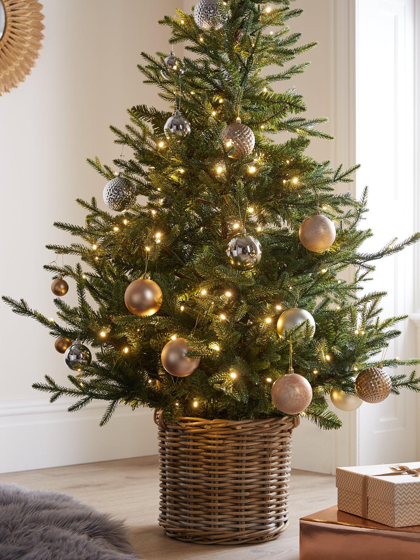 Ivyline Rattan Christmas Tree Kindling Basket 26 x 32cm very.co.uk