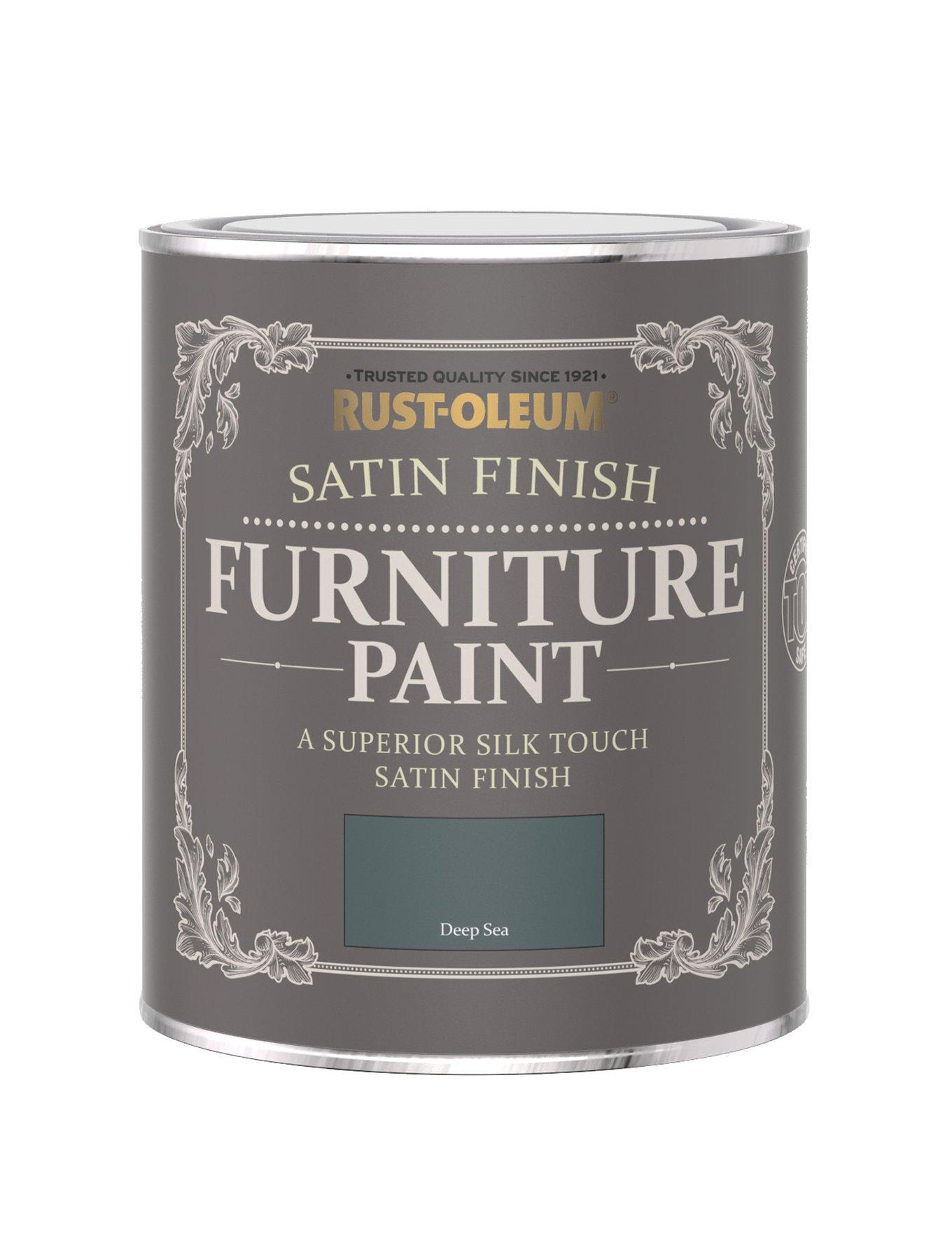 Product photograph of Rust-oleum Satin Furniture Paint Deep Sea 750ml from very.co.uk