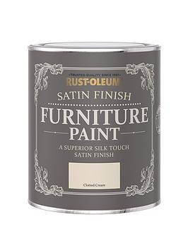 Product photograph of Rust-oleum Satin Finish 750 Ml Furniture Paint Ndash Clotted Cream from very.co.uk