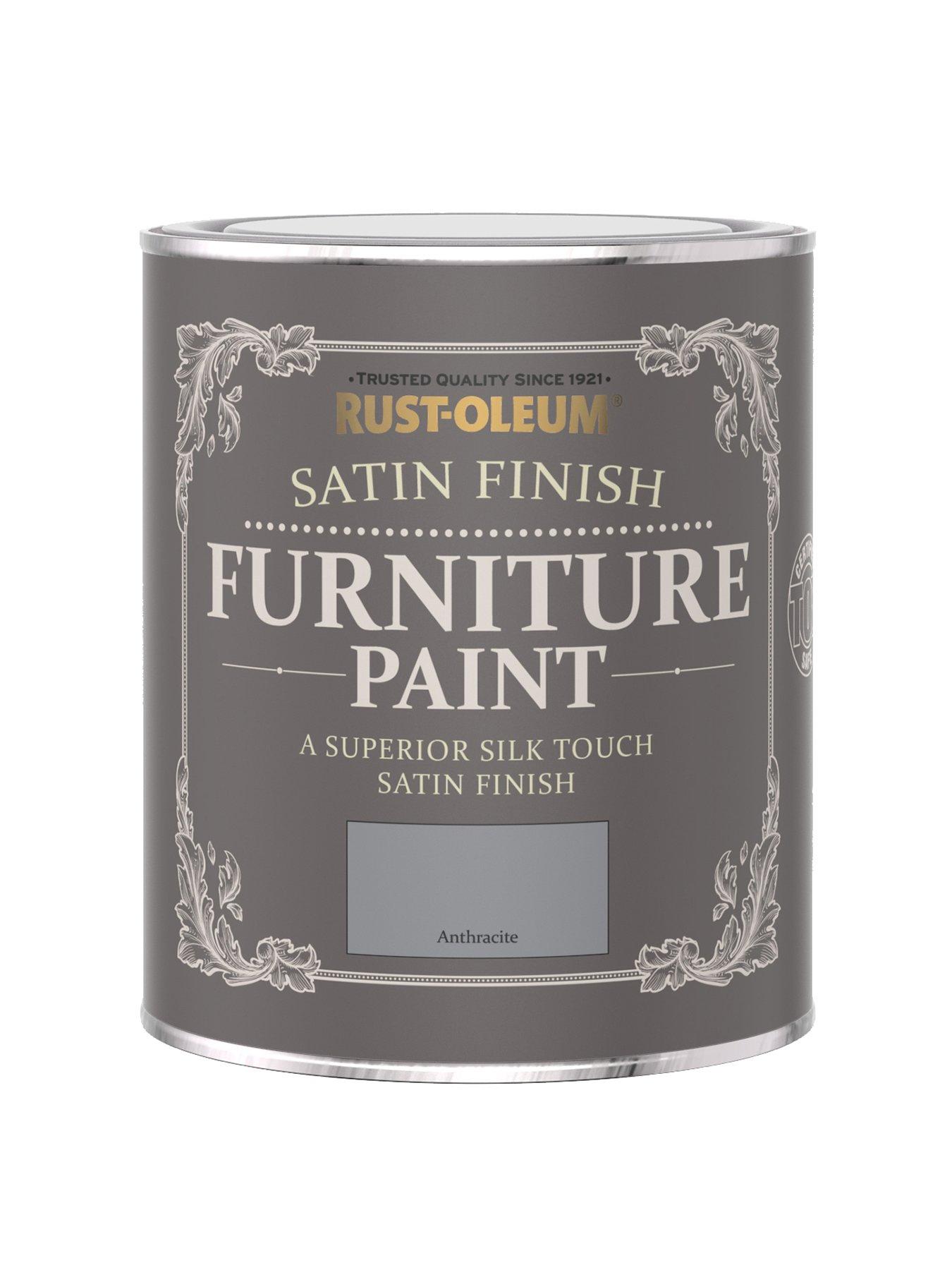 Product photograph of Rust-oleum Satin Finish Washable Furniture Paint In Anthracite Ndash 750 Ml Tin from very.co.uk