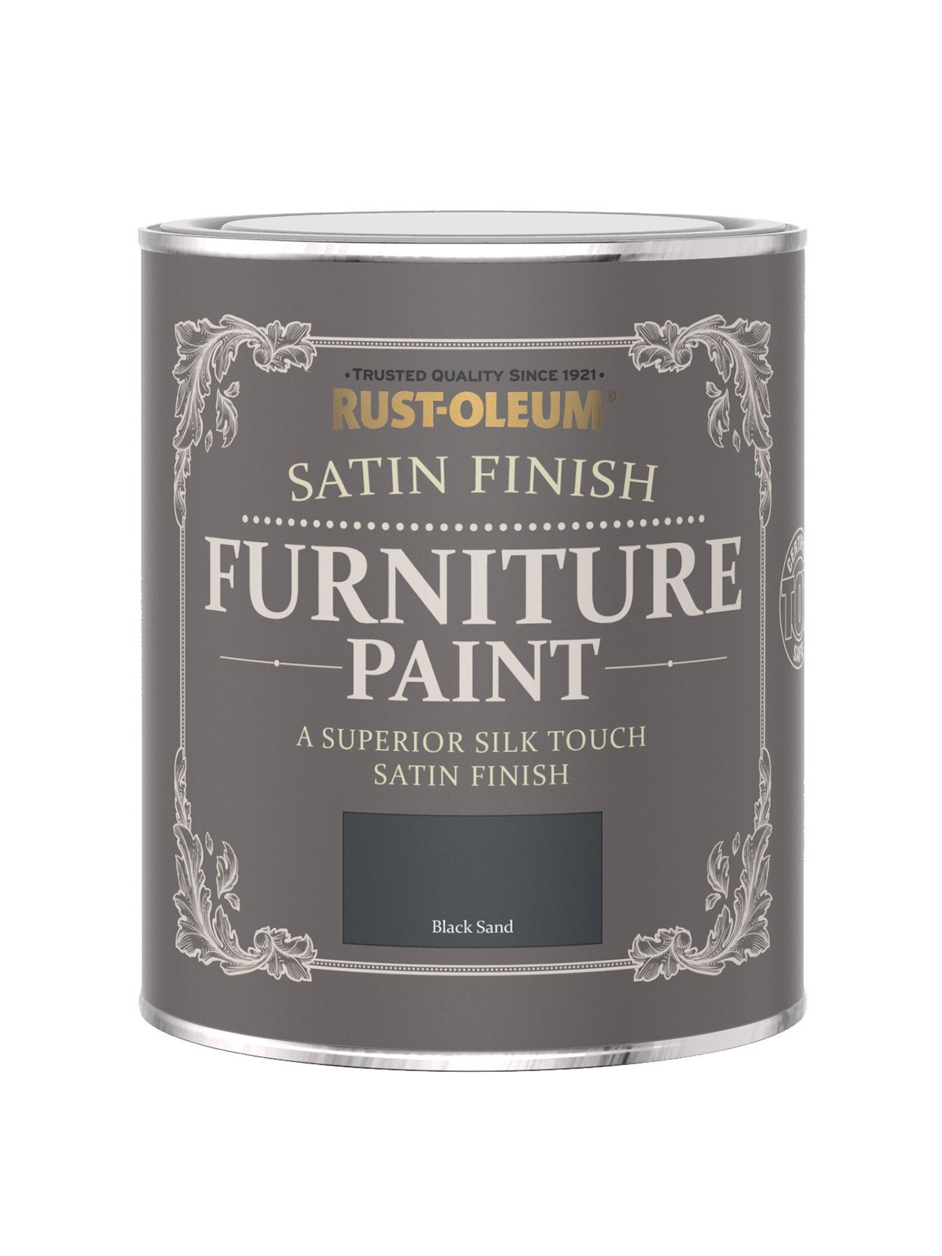 Rust-Oleum Satin Furniture Paint Black Sand 750ml