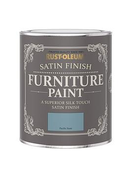 Product photograph of Rust-oleum Satin Finish Washable Furniture Paint In Pacific State Ndash 750 Ml Tin from very.co.uk