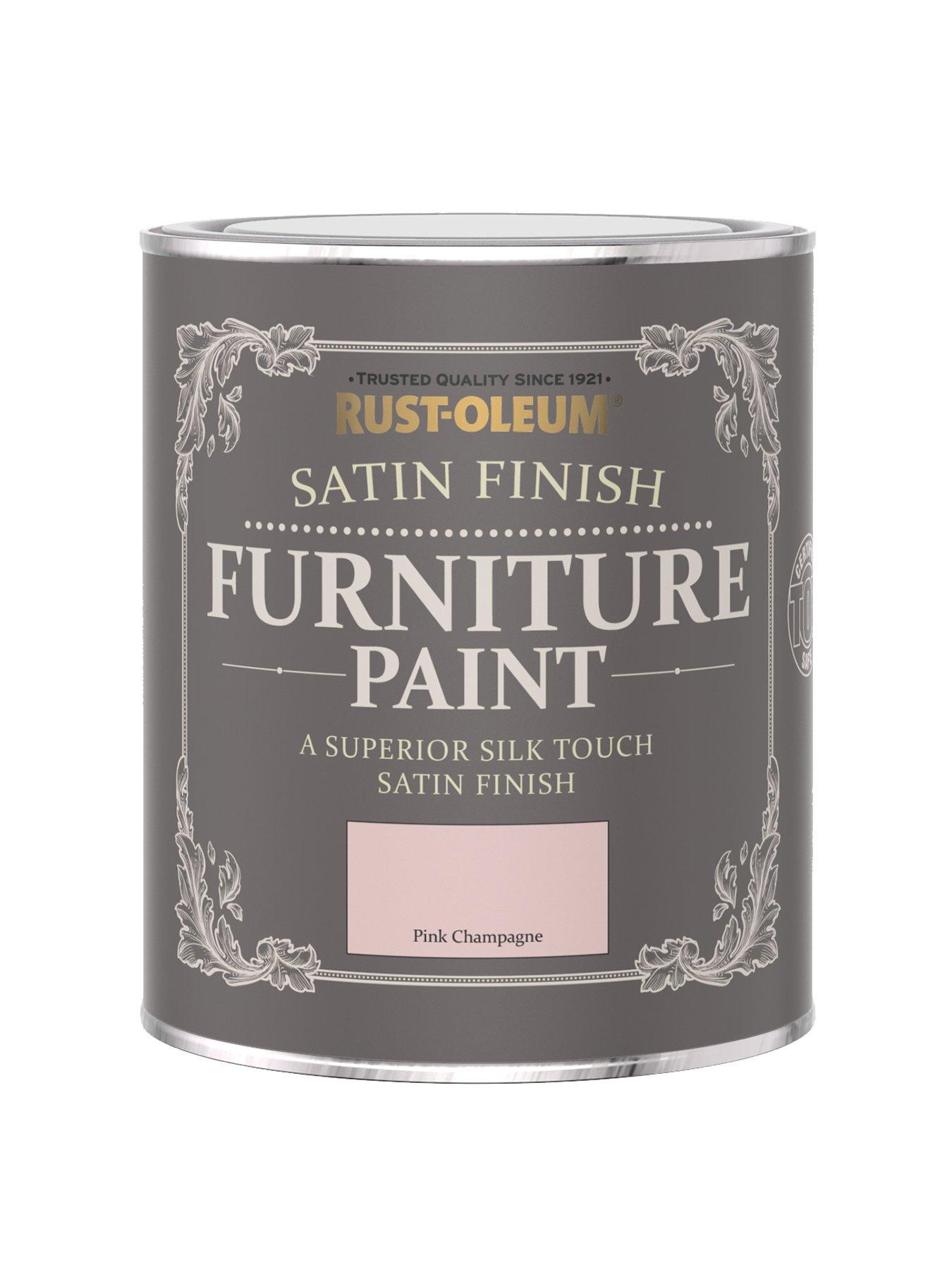 Product photograph of Rust-oleum Satin Finish Furniture Paint In Pink Champagne Ndash 750 Ml Tin from very.co.uk