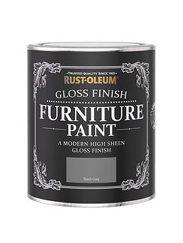 Product photograph of Rust-oleum Gloss Finish 750 Ml Furniture Paint Ndash Torch Grey from very.co.uk