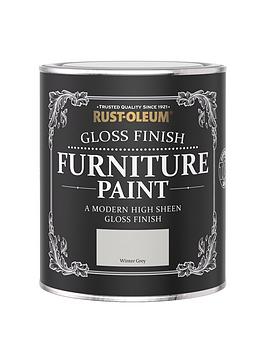 Product photograph of Rust-oleum Gloss Finish 750 Ml Furniture Paint Ndash Winter Grey from very.co.uk