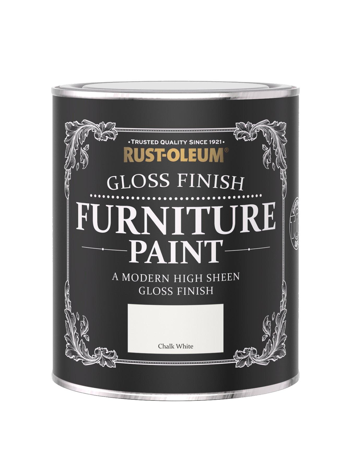 Image 1 of 3 of Rust-Oleum Gloss Furniture Paint Chalk White 750ml