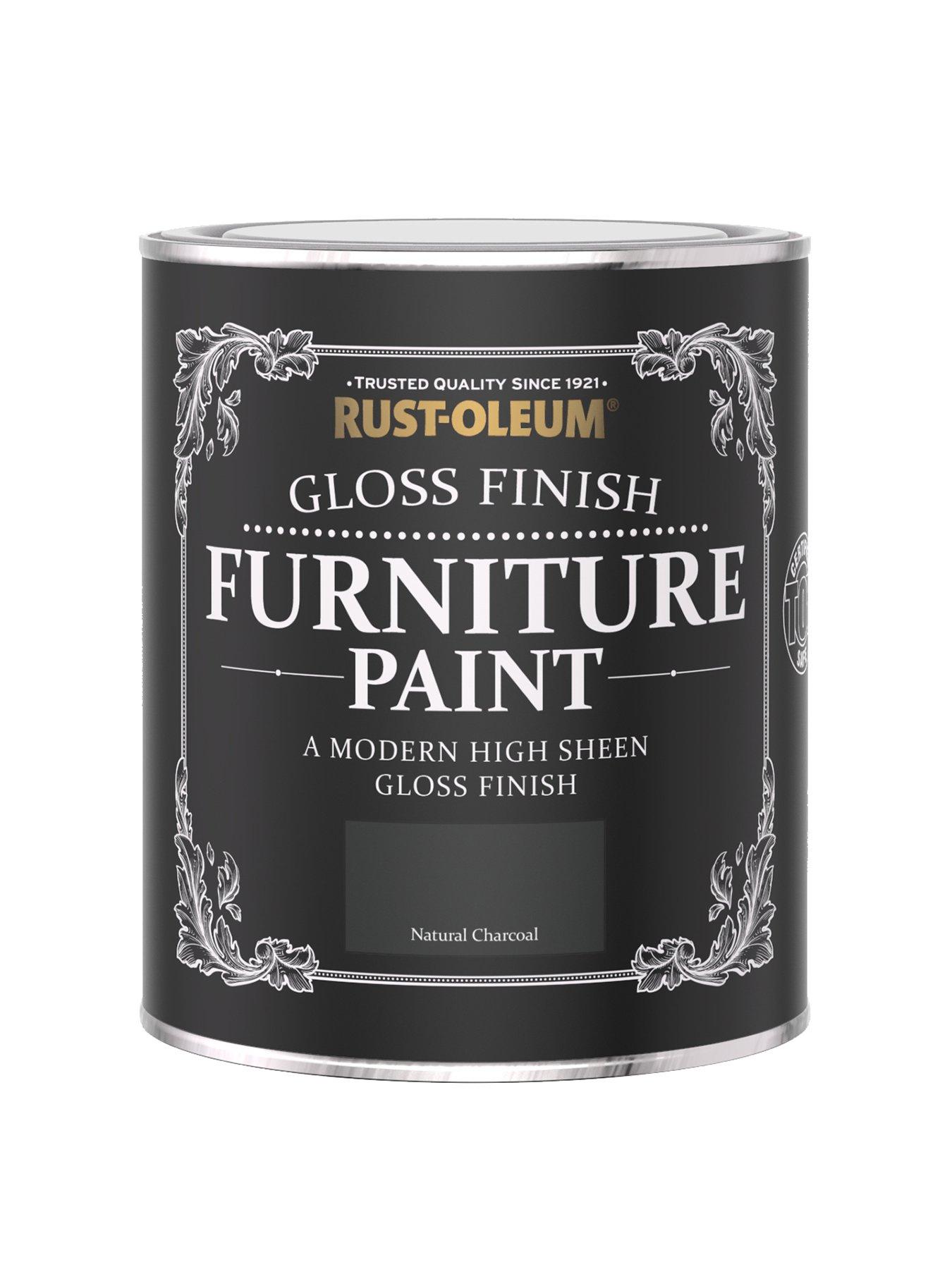 Product photograph of Rust-oleum Gloss Furniture Paint Natural Charcoal 750ml from very.co.uk