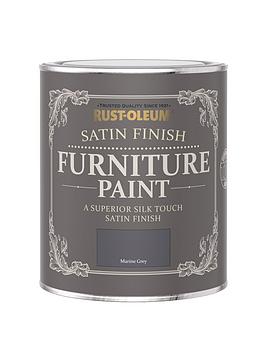 Product photograph of Rust-oleum Satin Furniture Paint Marine Grey 750ml from very.co.uk