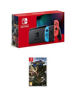 nintendo-switch-console-with-monster-hunter-rise