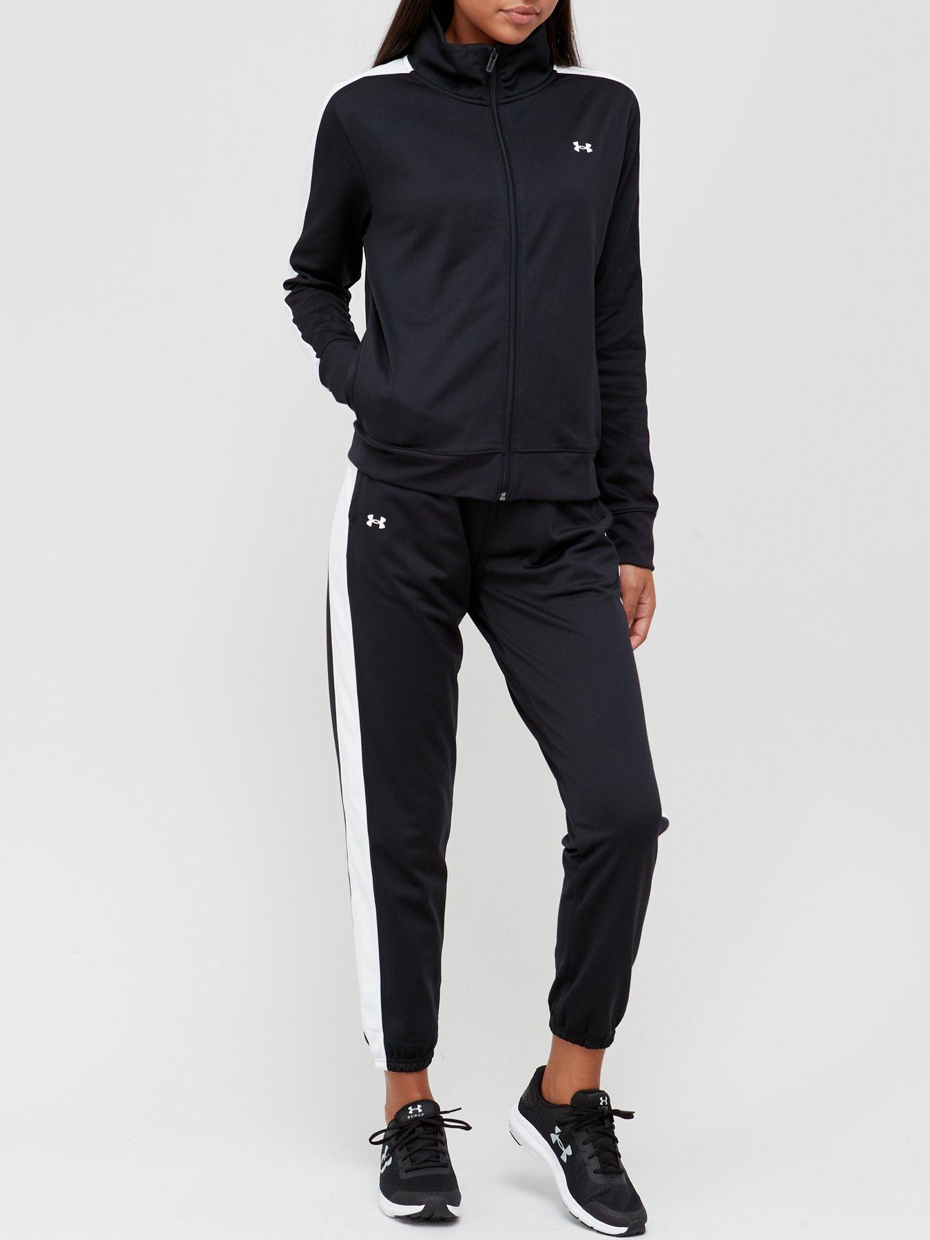 UNDER ARMOUR Women's Tricot Tracksuit - Black/White