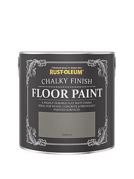 Product photograph of Rust-oleum Chalky Finish Floor Paint In Tanglewood Ndash 2 5-litre Tin from very.co.uk