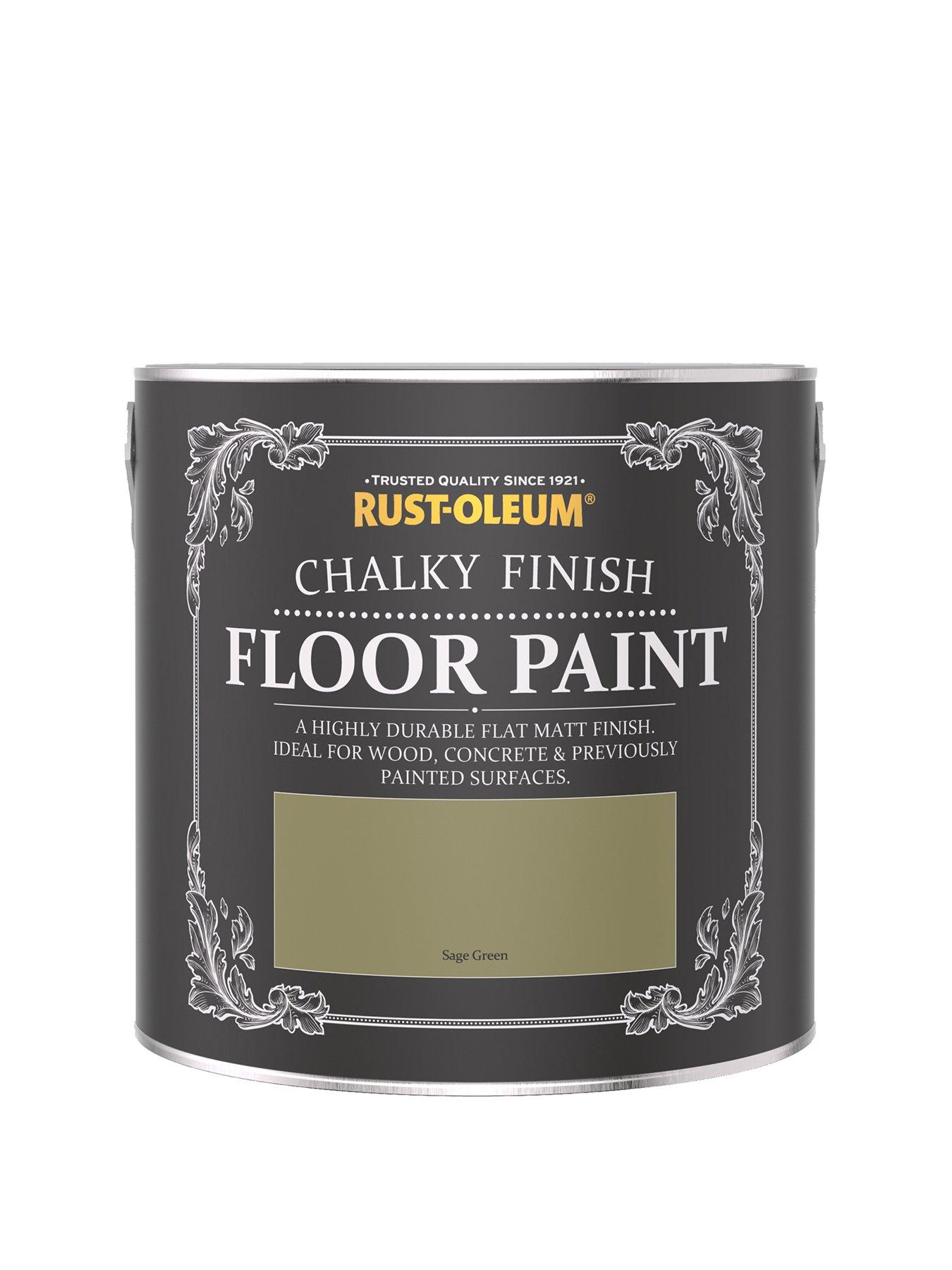 Product photograph of Rust-oleum Chalky Finish 2 5-litre Floor Paint Ndash Sage Green from very.co.uk
