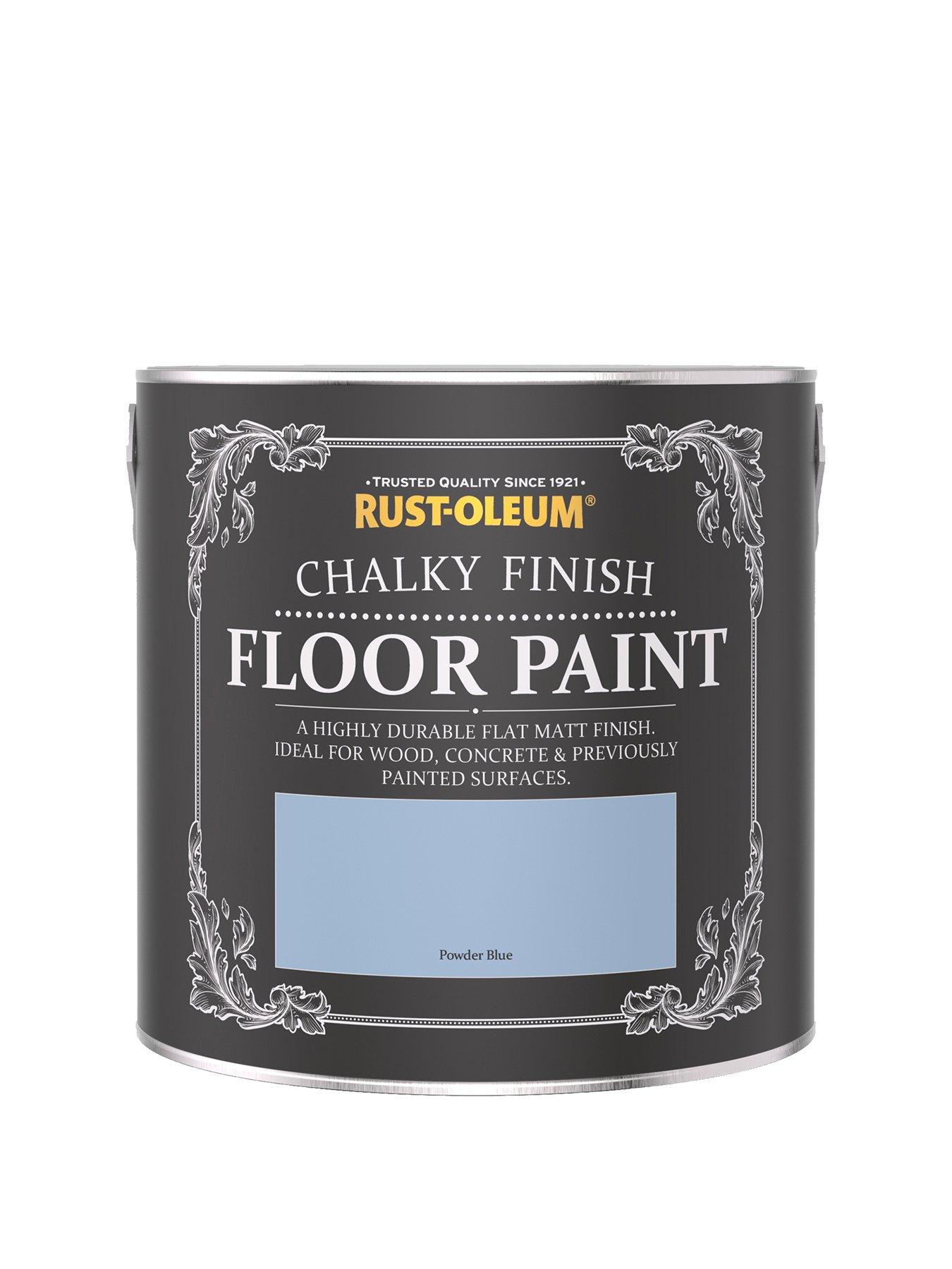 Product photograph of Rust-oleum Chalky Floor Paint Powder Blue 2 5l from very.co.uk