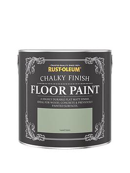 Product photograph of Rust-oleum Chalky Finish Floor Paint In Laurel Green Ndash 2 5-litre Tin from very.co.uk