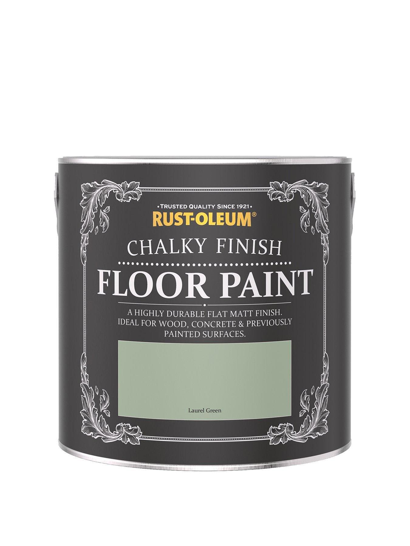 undefined Chalky Finish Floor Paint in Laurel Green – 2.5-litre Tin