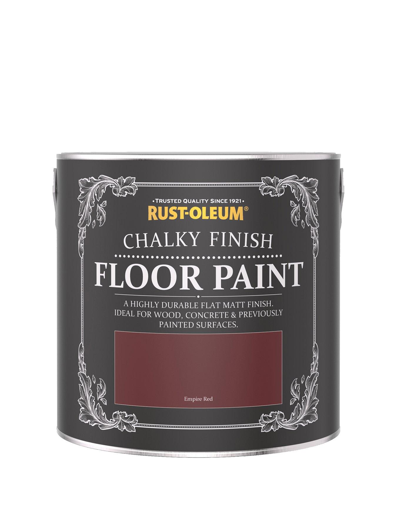 Product photograph of Rust-oleum Chalky Floor Paint Empire Red 2 5l from very.co.uk