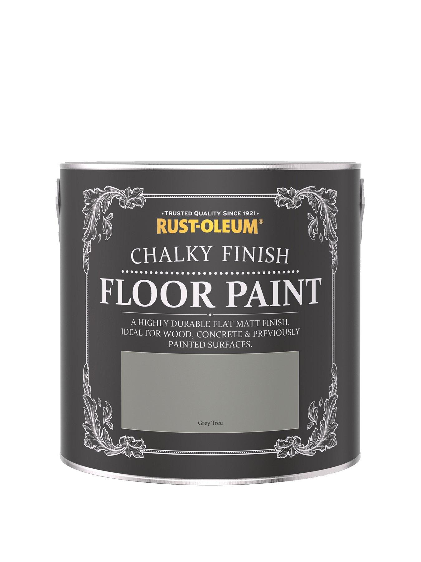 Product photograph of Rust-oleum Chalky Finish Floor Paint Ndash Grey Tree 2 5-litre Tin from very.co.uk