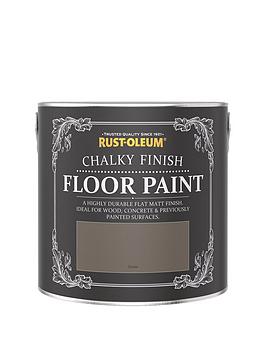 Product photograph of Rust-oleum Chalky Finish Floor Paint In Cocoa Ndash 2 5-litre Tin from very.co.uk
