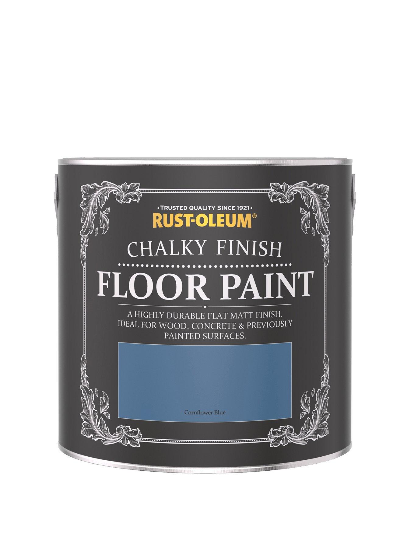 Product photograph of Rust-oleum Chalky Floor Paint Cornflower Blue 2 5l from very.co.uk