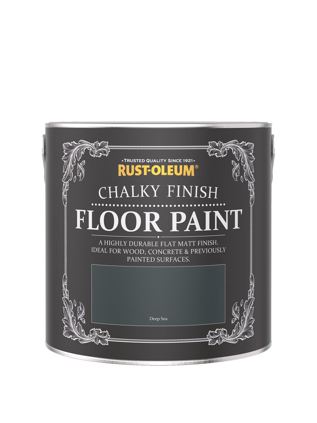 Product photograph of Rust-oleum Chalky Floor Paint Deep Sea 2 5l from very.co.uk