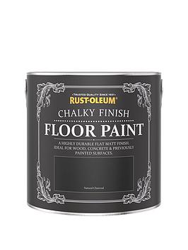 Product photograph of Rust-oleum Chalky Finish Floor Paint In Natural Charcoal Ndash 2 5-litre Tin from very.co.uk