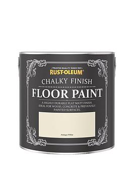 Product photograph of Rust-oleum Chalky Finish Floor Paint In Antique White Ndash 2 5-litre Tin from very.co.uk