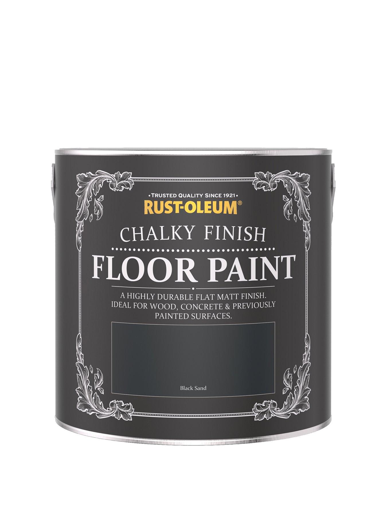 Rust-oleum Chalky Finish Floor Paint In Black Sand – 2.5-litre Tin 